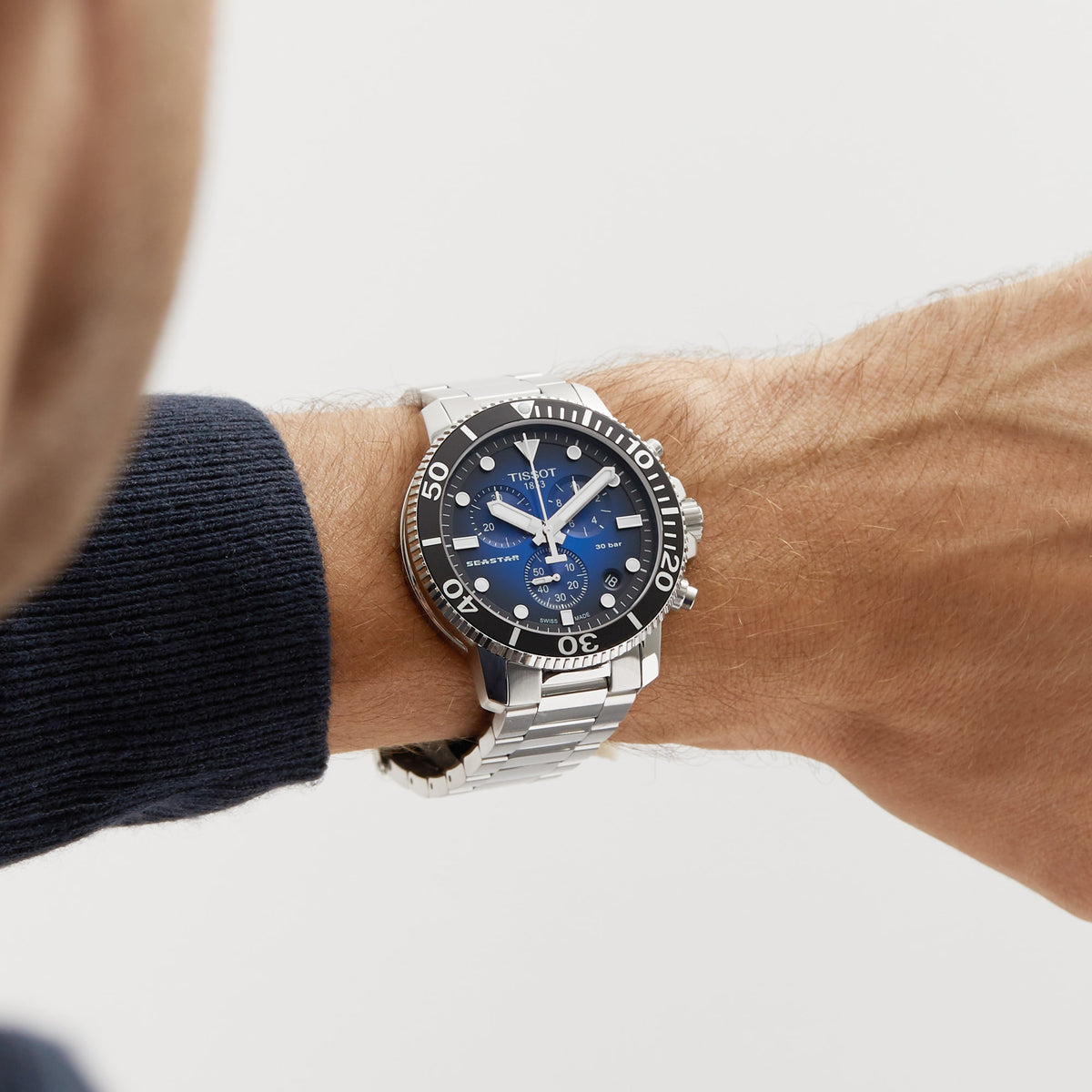 Seastar 1000 Chronograph | 45.5mm, Steel, Blue Dial - image 2