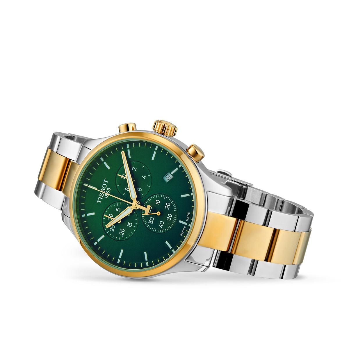 Chrono XL Classic | 45mm, Steel, Two-Tone Steel & PVD Yellow Gold, Green Dial - image 2