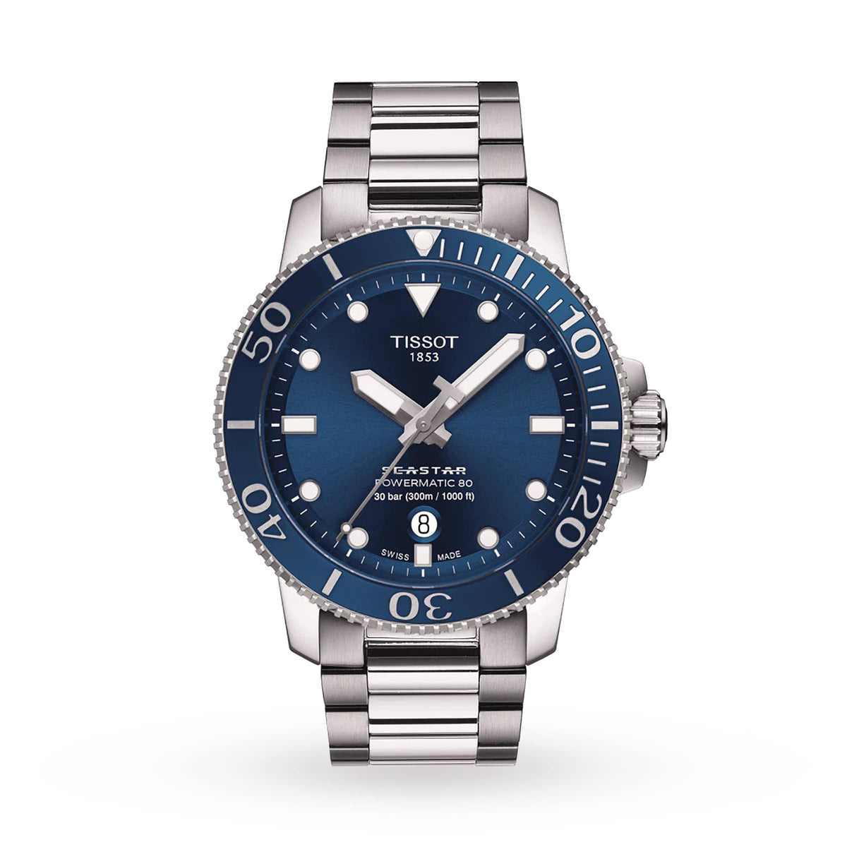 Seastar 1000 Powermatic 80 | 43mm, Steel, Blue Dial - image 1