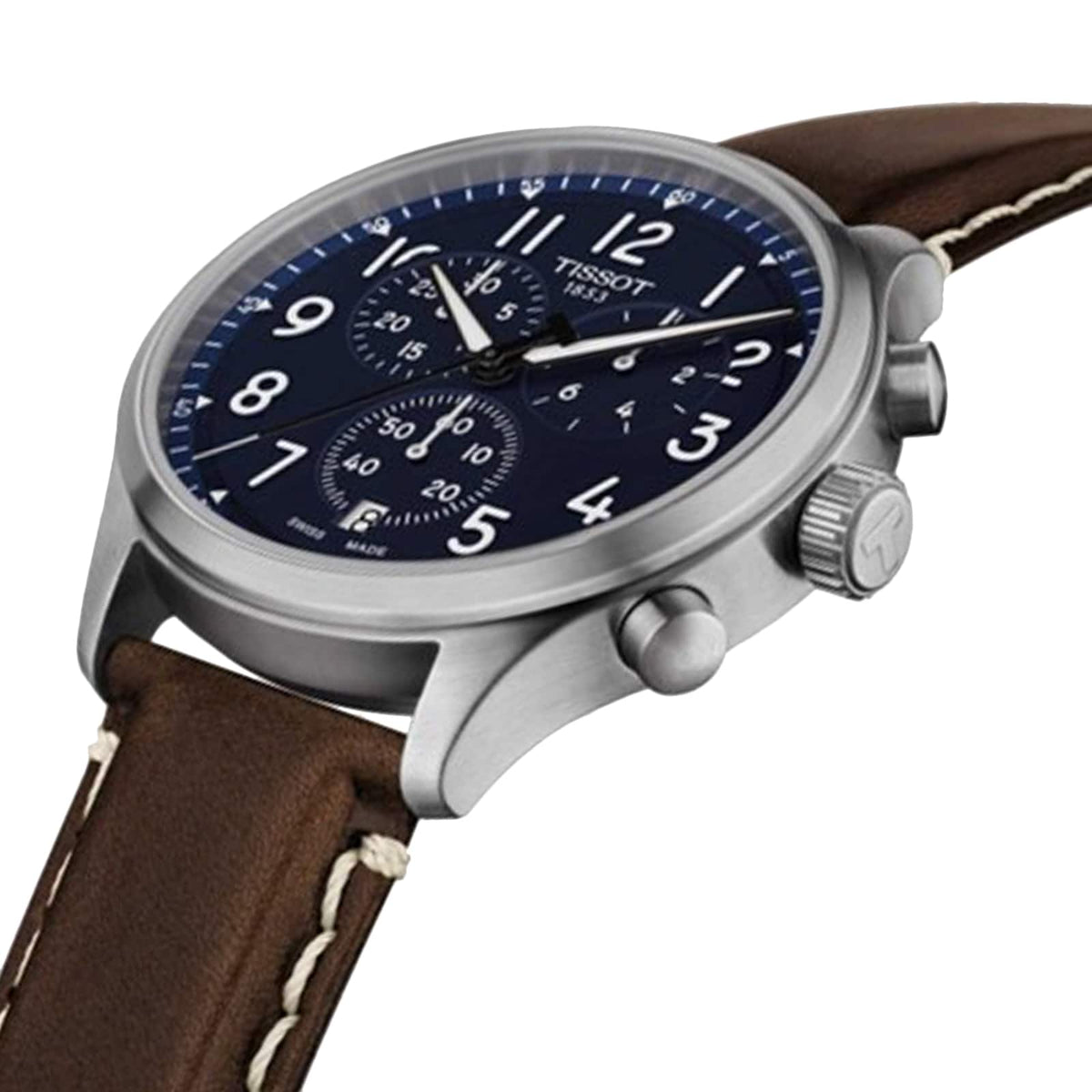 Chrono XL Vintage | 45mm, Steel, Leather, Blue Dial - image 2