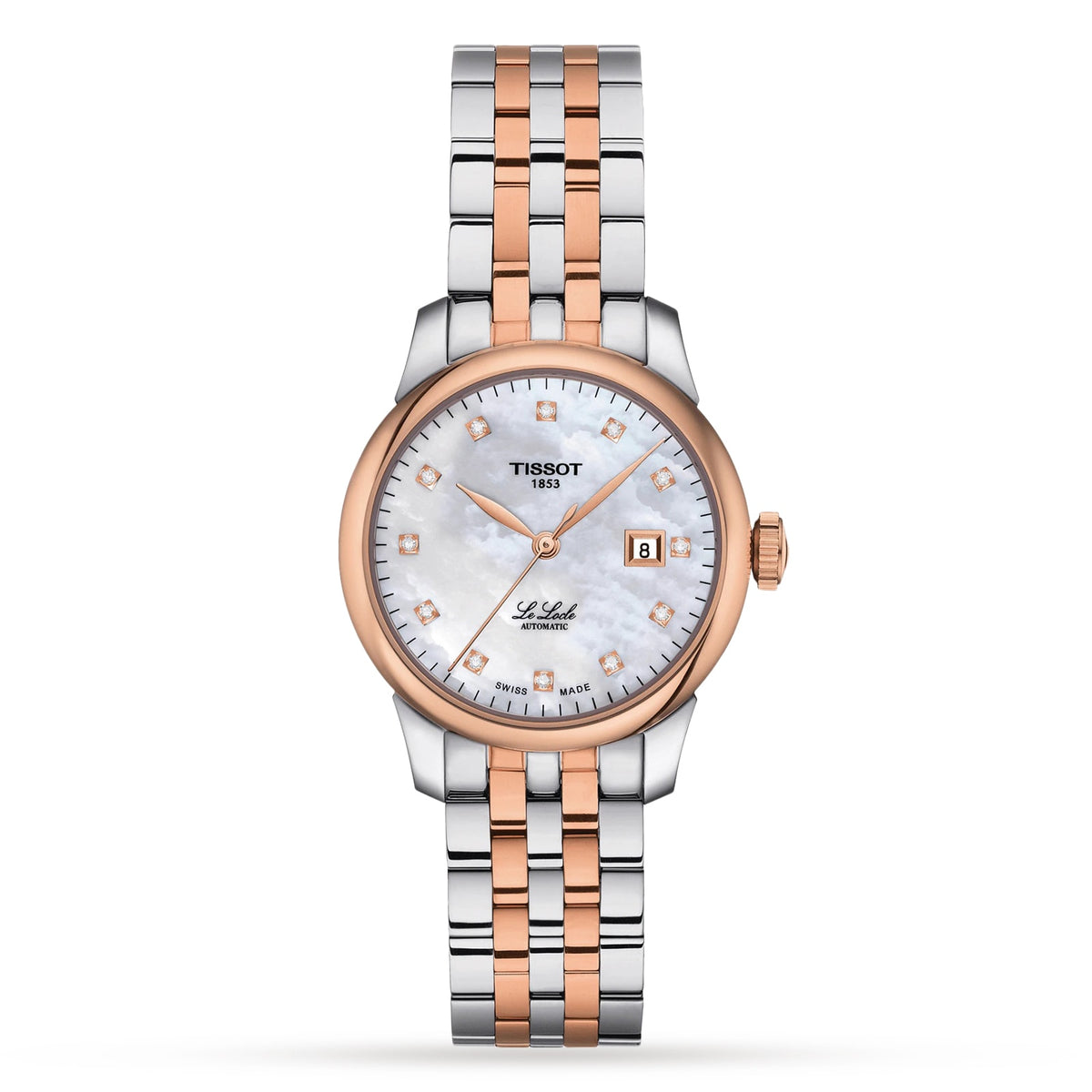 Le Locle Automatic | 29mm, Two-Tone Steel & PVD Rose Gold, Two-Tone Steel & 18K Rose Gold, Diamond Mother of Pearl Dial - image 1