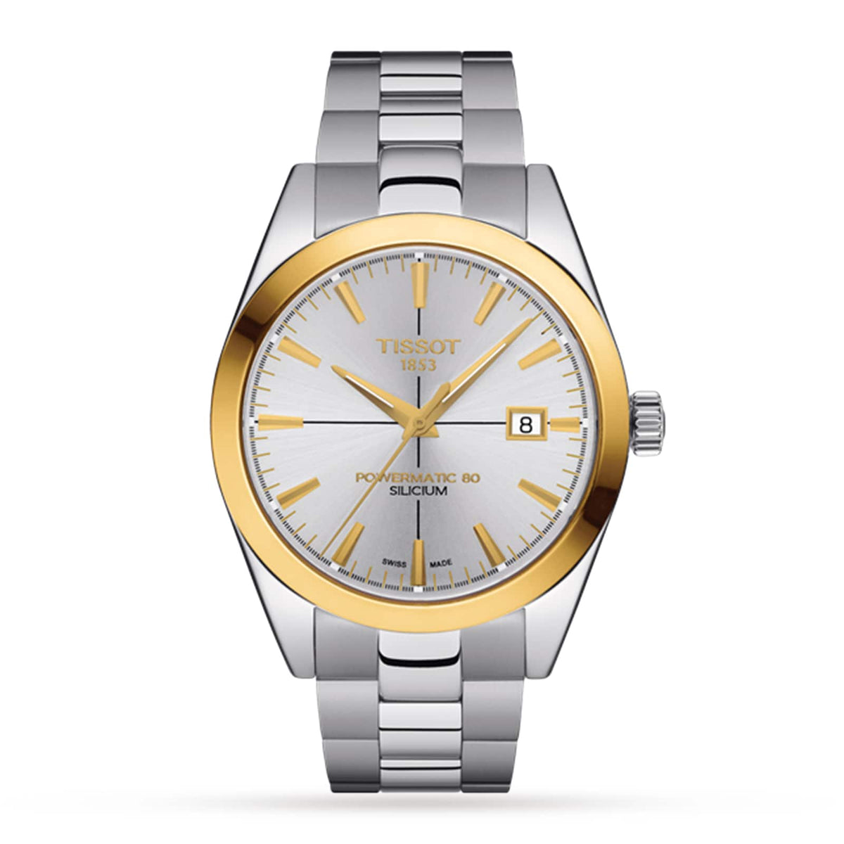 Gentleman Powermatic 80 Silicium Solid 18K Gold Bezel | 40mm, Two-Tone Steel & 18K Yellow Gold, Steel, Silver Dial - image 1