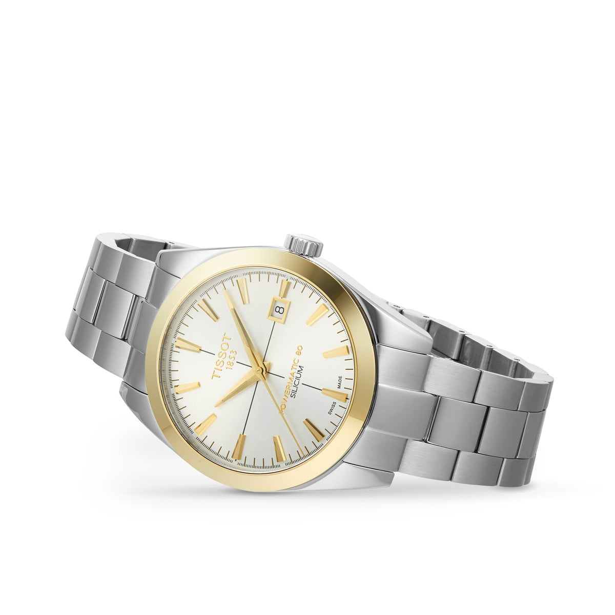 Gentleman Powermatic 80 Silicium Solid 18K Gold Bezel | 40mm, Two-Tone Steel & 18K Yellow Gold, Steel, Silver Dial - image 2