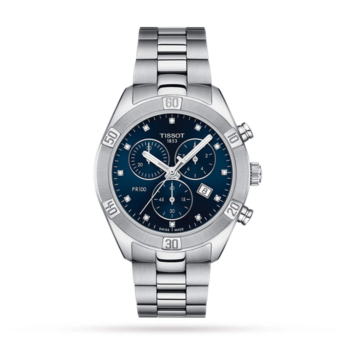 PR 100 Sport Chic Chronograph | 38mm, Steel, Blue Dial - image 1