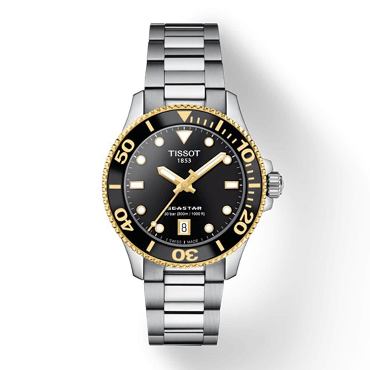Seastar 1000 | 35.5mm, Two-Tone Steel & PVD Yellow Gold, Steel, Black Dial - image 1