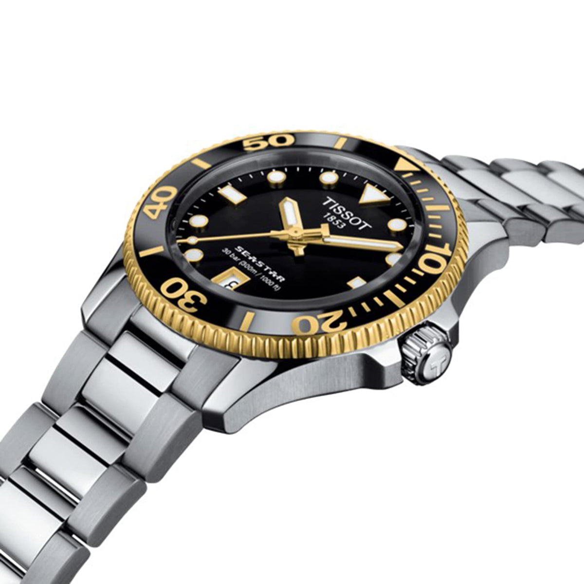 Seastar 1000 | 35.5mm, Two-Tone Steel & PVD Yellow Gold, Steel, Black Dial - image 3
