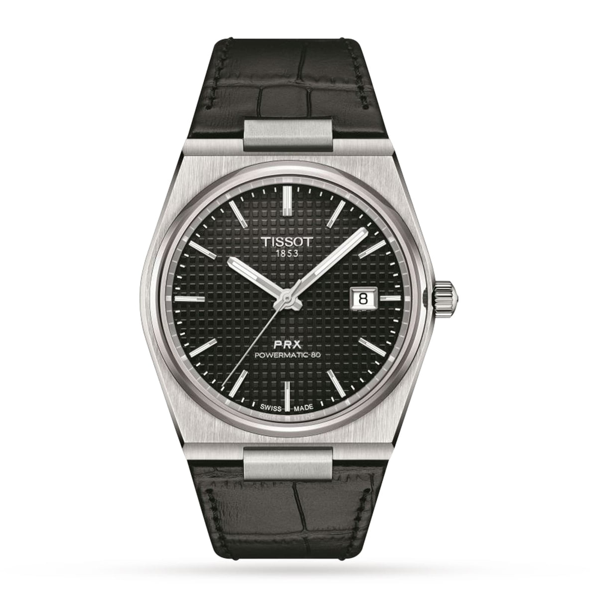 PRX Powermatic 80 | 40mm, Steel, Leather, Black Dial - image 1