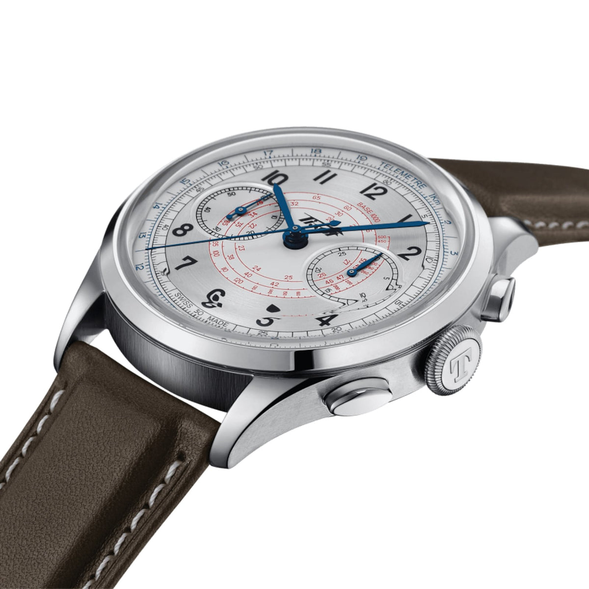 Telemeter 1938 | 42mm, Steel, Leather, Silver Dial - image 3