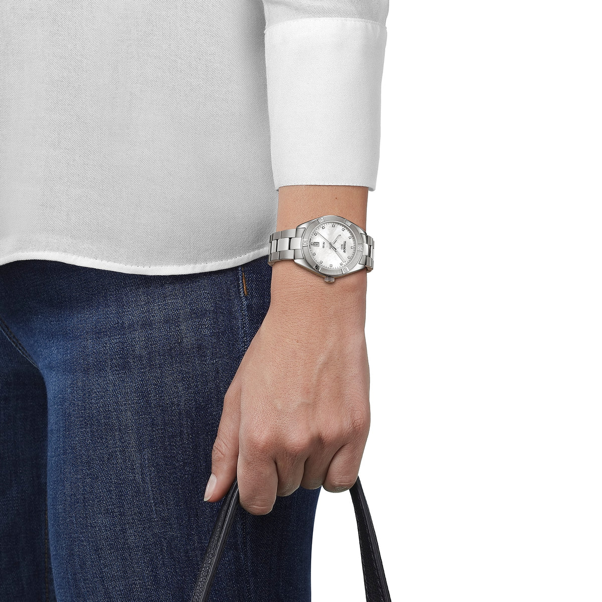 PR 100 Sport Chic | 36mm, Steel, Diamond White Mother of Pearl Dial - image 3