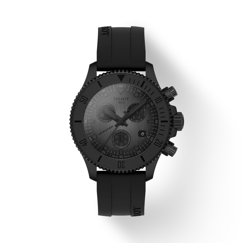 SeaStar 1000 38 | 38mm, Steel & PVD Black, Rubber, Black Dial - image 1