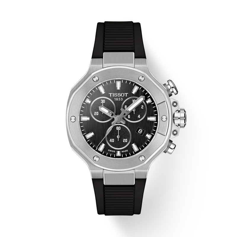 T-Race 38 | 38mm, Steel, Rubber, Black Dial - image 1