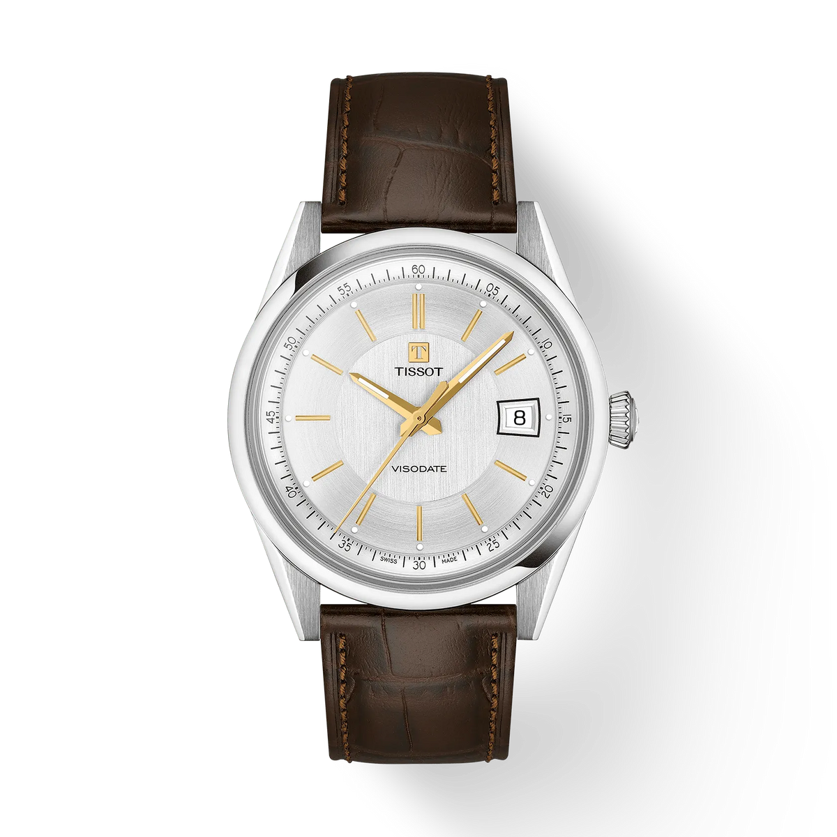 Visodate | 39mm, Leather, Silver Dial - image 1