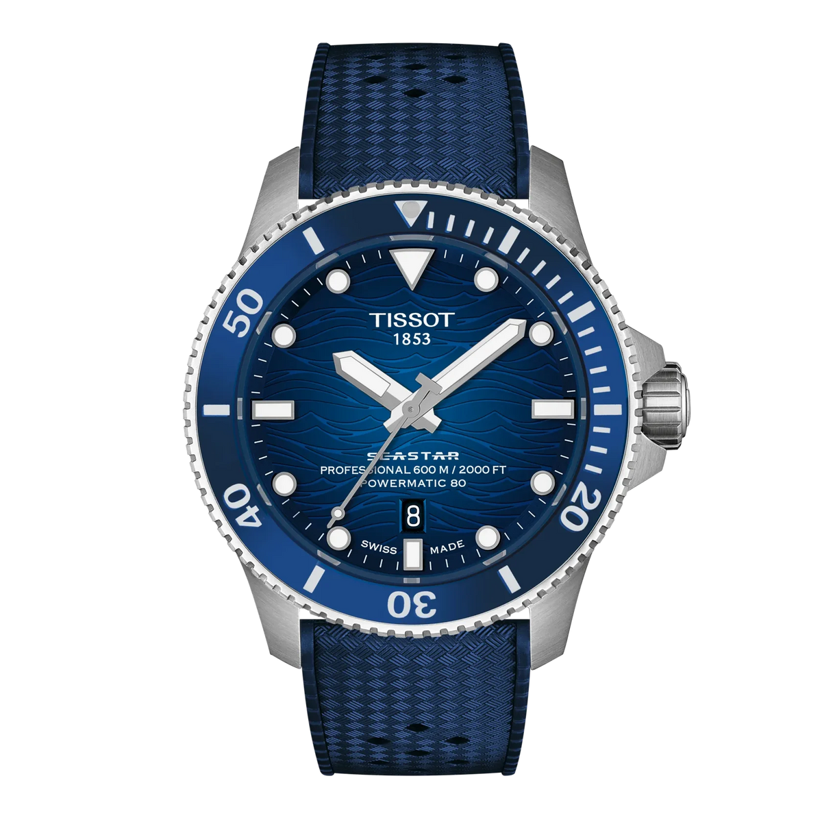 SeaStar 2000 | 44mm, Stainless Steel, Rubber Strap, Blue Dial - image 1