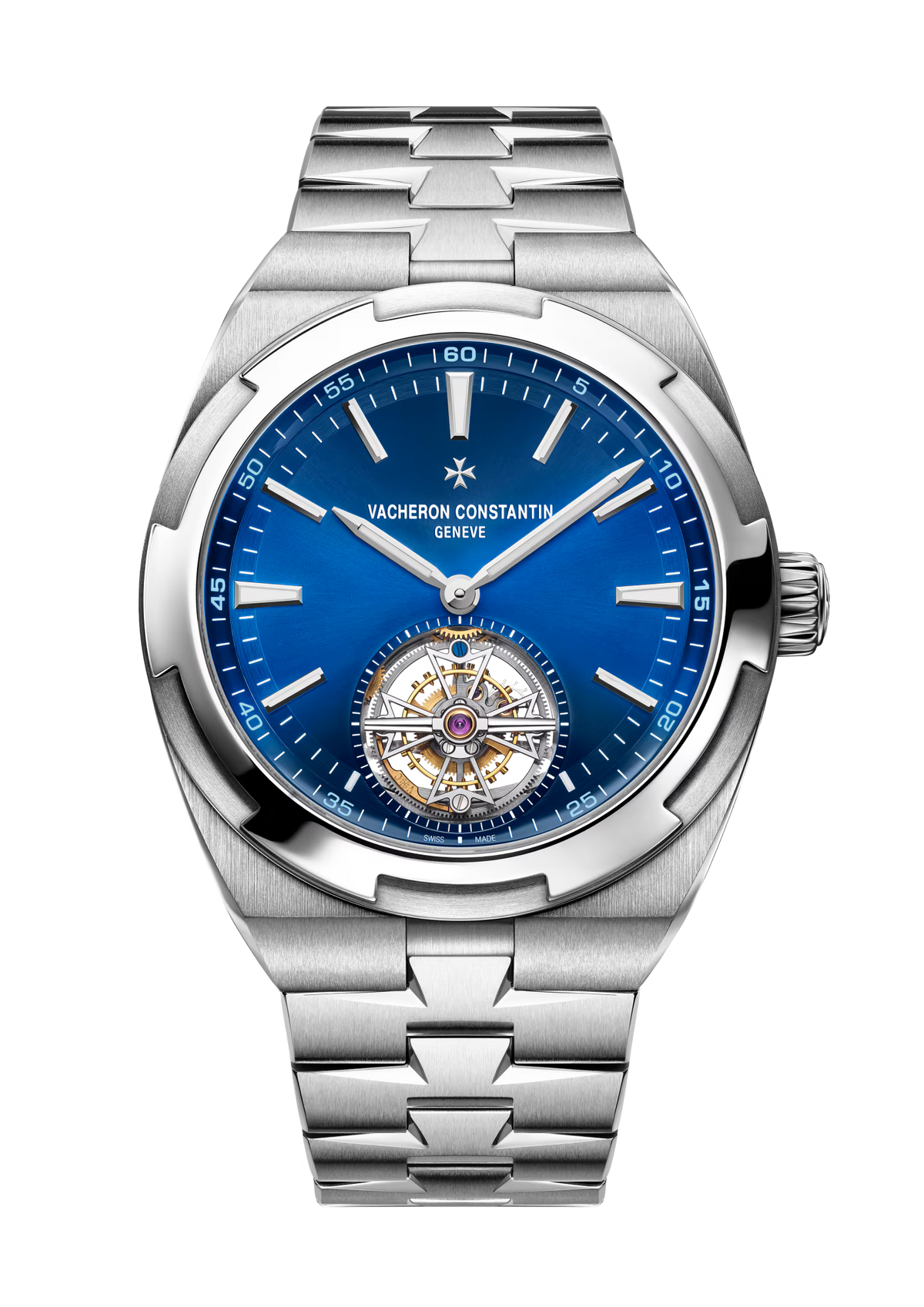 Overseas Tourbillon | 42.5mm, Steel, Blue Dial - image 1