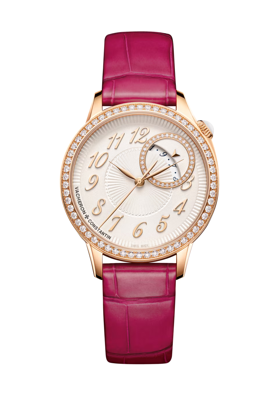 Egerie | 35mm, 18K Rose Gold, Leather, White Dial - image 1