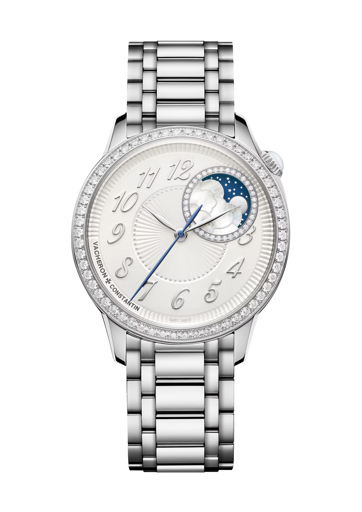 Egerie Moon Phase | 37mm, Steel, White Dial - image 1