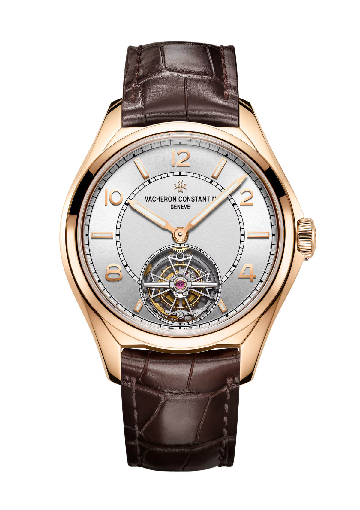 Fiftysix Tourbillon | 41mm, 18K Rose Gold, Leather, Silver Dial - image 1