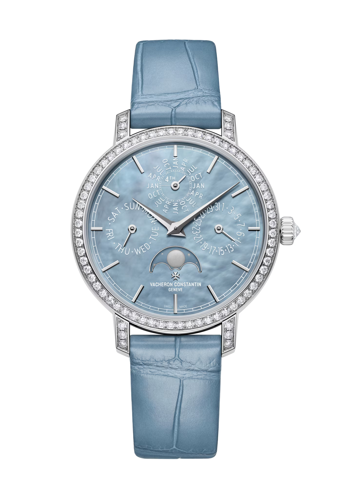 Traditionnelle Perpetual Calendar Ultra-Thin | 36.5mm, 18K White Gold, Leather, Blue Dial - image 1