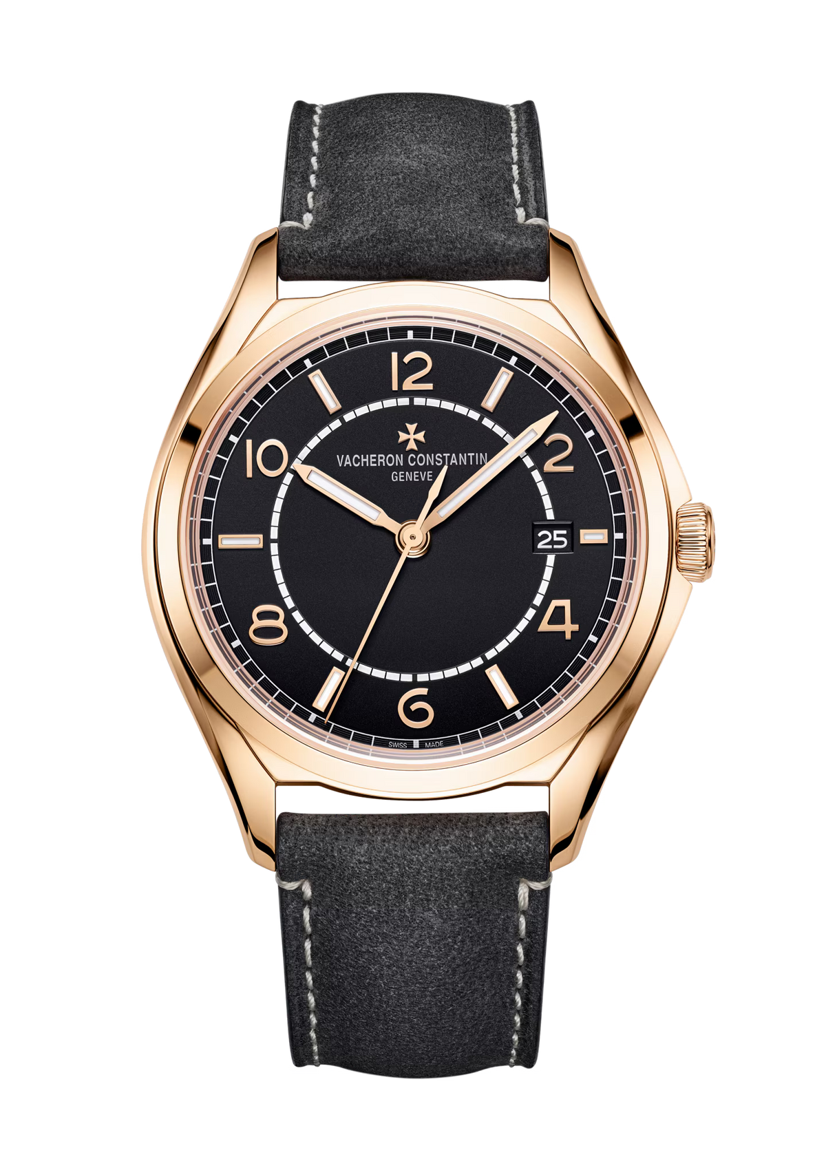 Fiftysix Self-Winding | 40mm, 18K Rose Gold, Leather, Black Dial - image 1