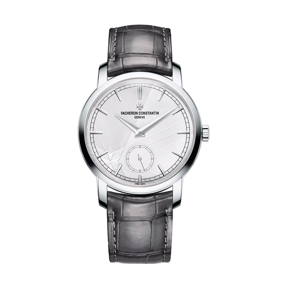 Traditionnelle Manual-Winding | 38mm, Platinum, Leather, Silver Dial - image 1