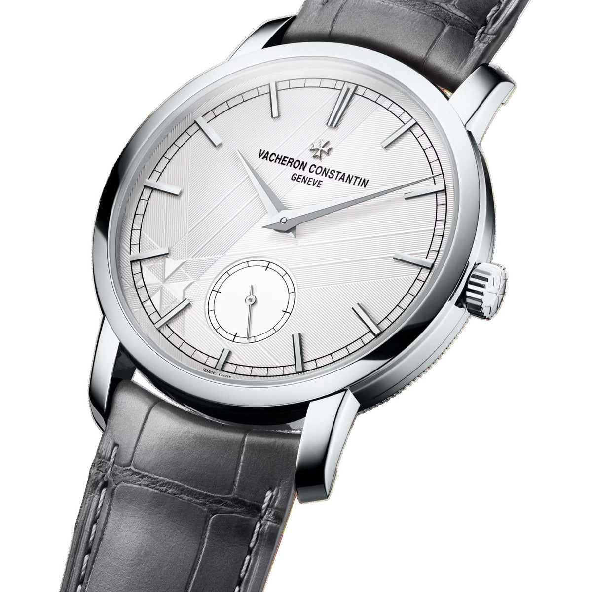 Traditionnelle Manual-Winding | 38mm, Platinum, Leather, Silver Dial - image 2