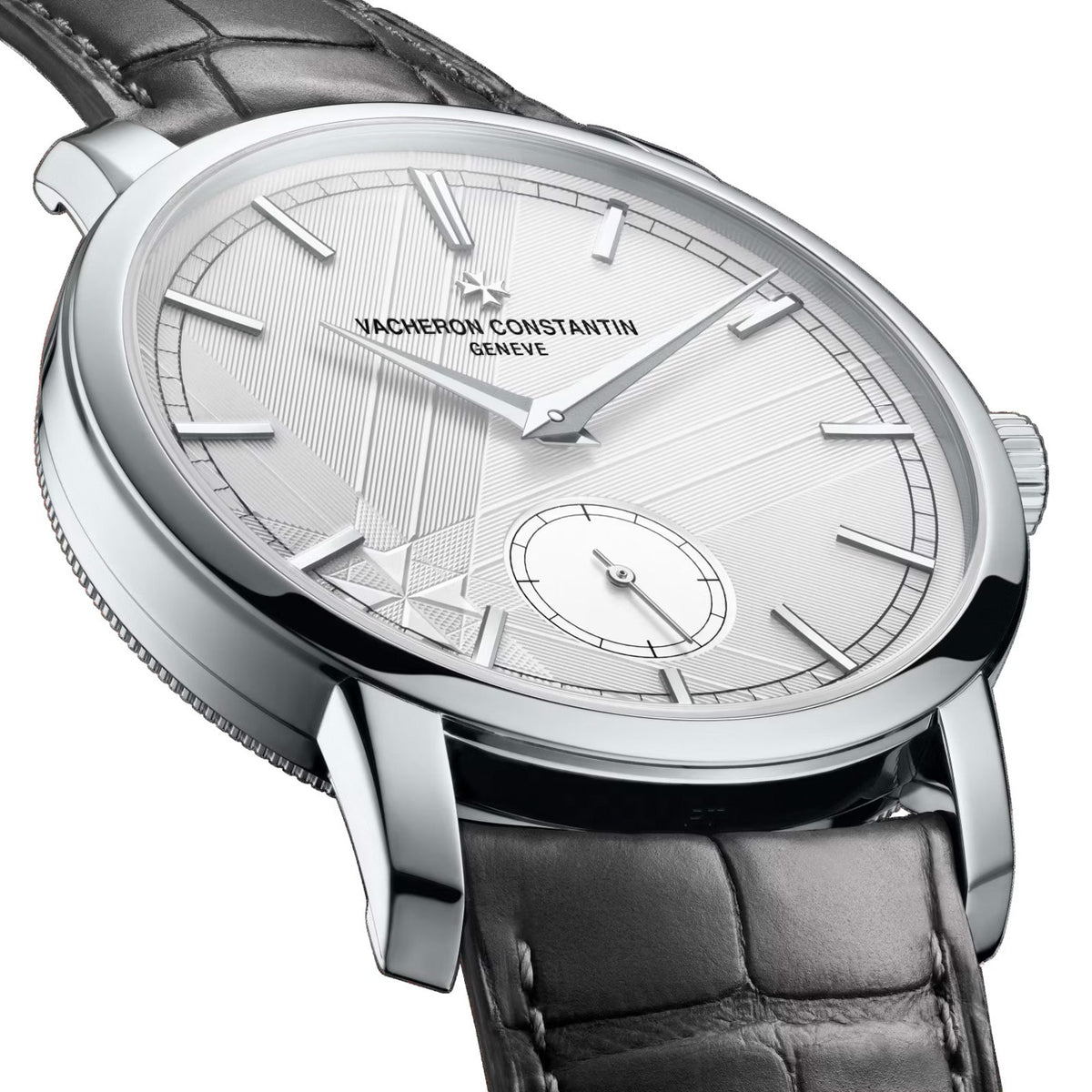Traditionnelle Manual-Winding | 38mm, Platinum, Leather, Silver Dial - image 3