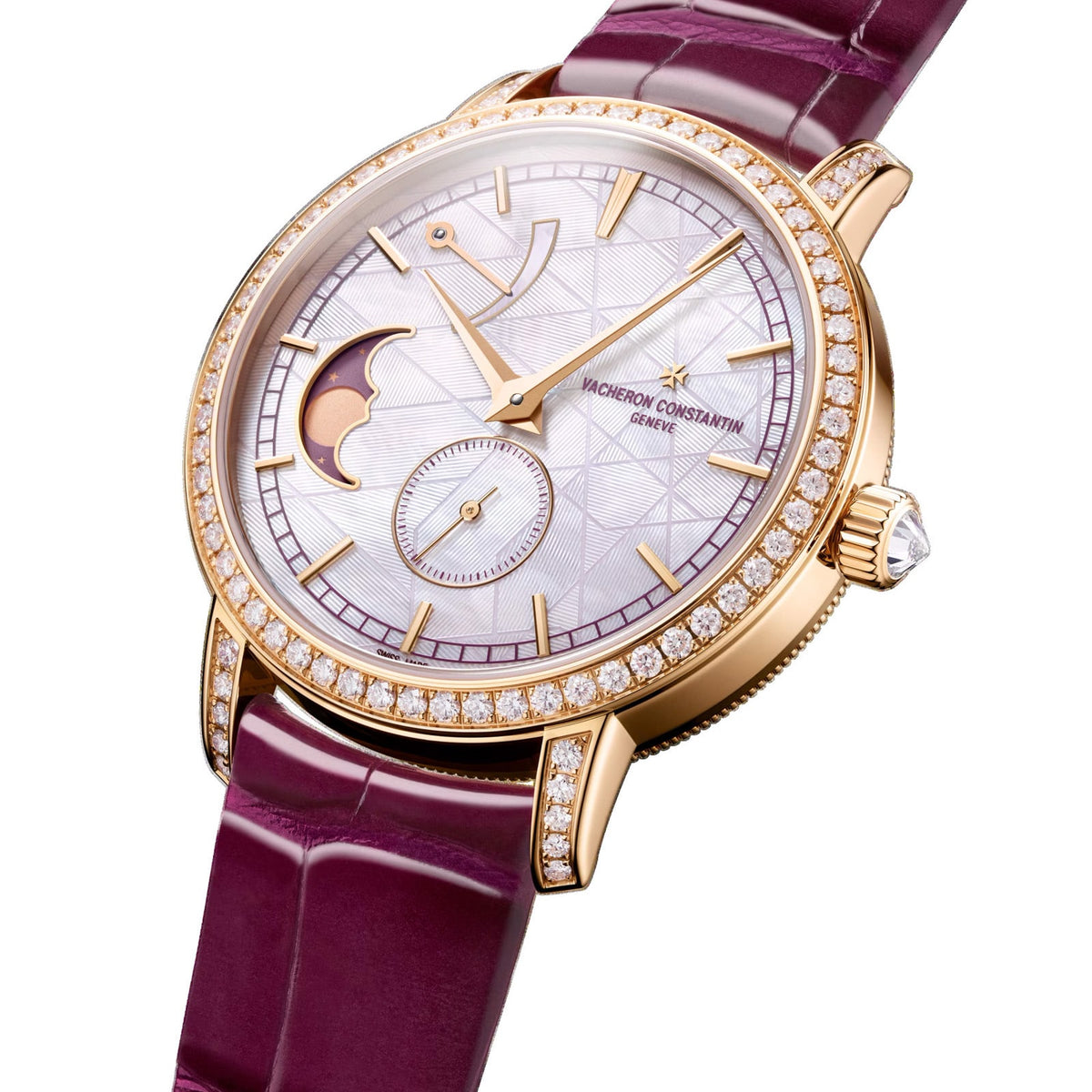 Traditionnelle Moon Phase | 36mm, 18K Rose Gold, Leather, Mother of Pearl Dial - image 2