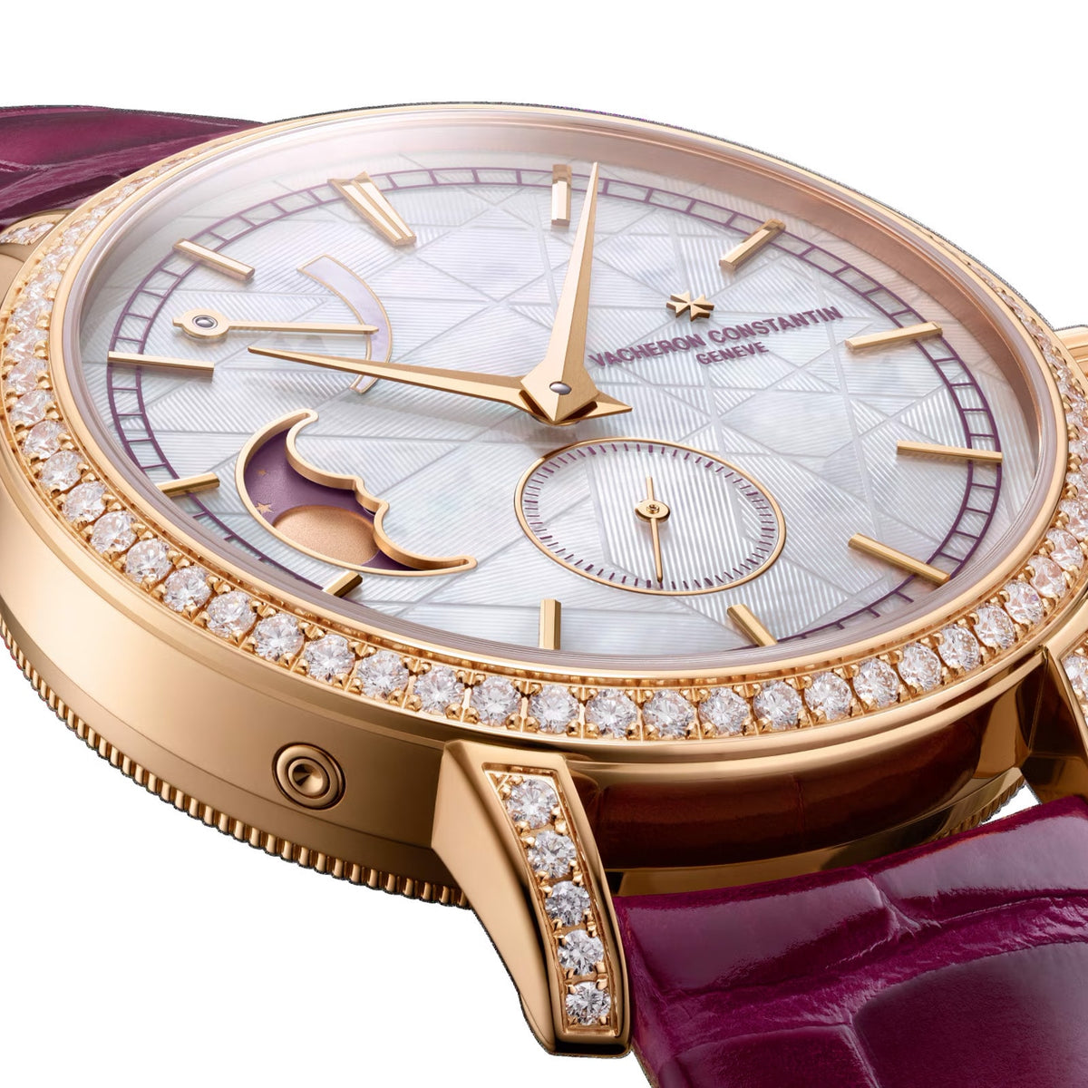 Traditionnelle Moon Phase | 36mm, 18K Rose Gold, Leather, Mother of Pearl Dial - image 3
