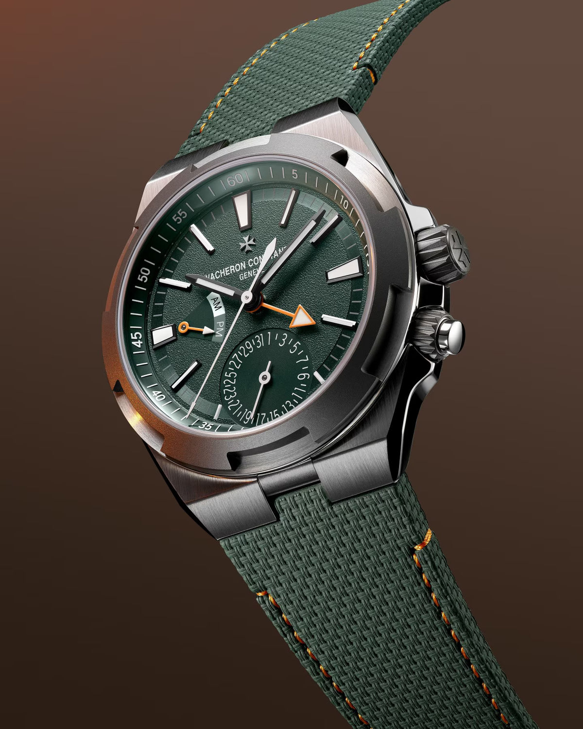 Overseas Dual Time Cardinal Points West | 41mm, Titanium, Fabric, Green Jade Dial - image 2
