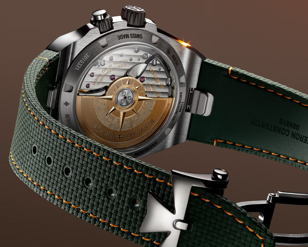 Overseas Dual Time Cardinal Points West | 41mm, Titanium, Fabric, Green Jade Dial - image 3