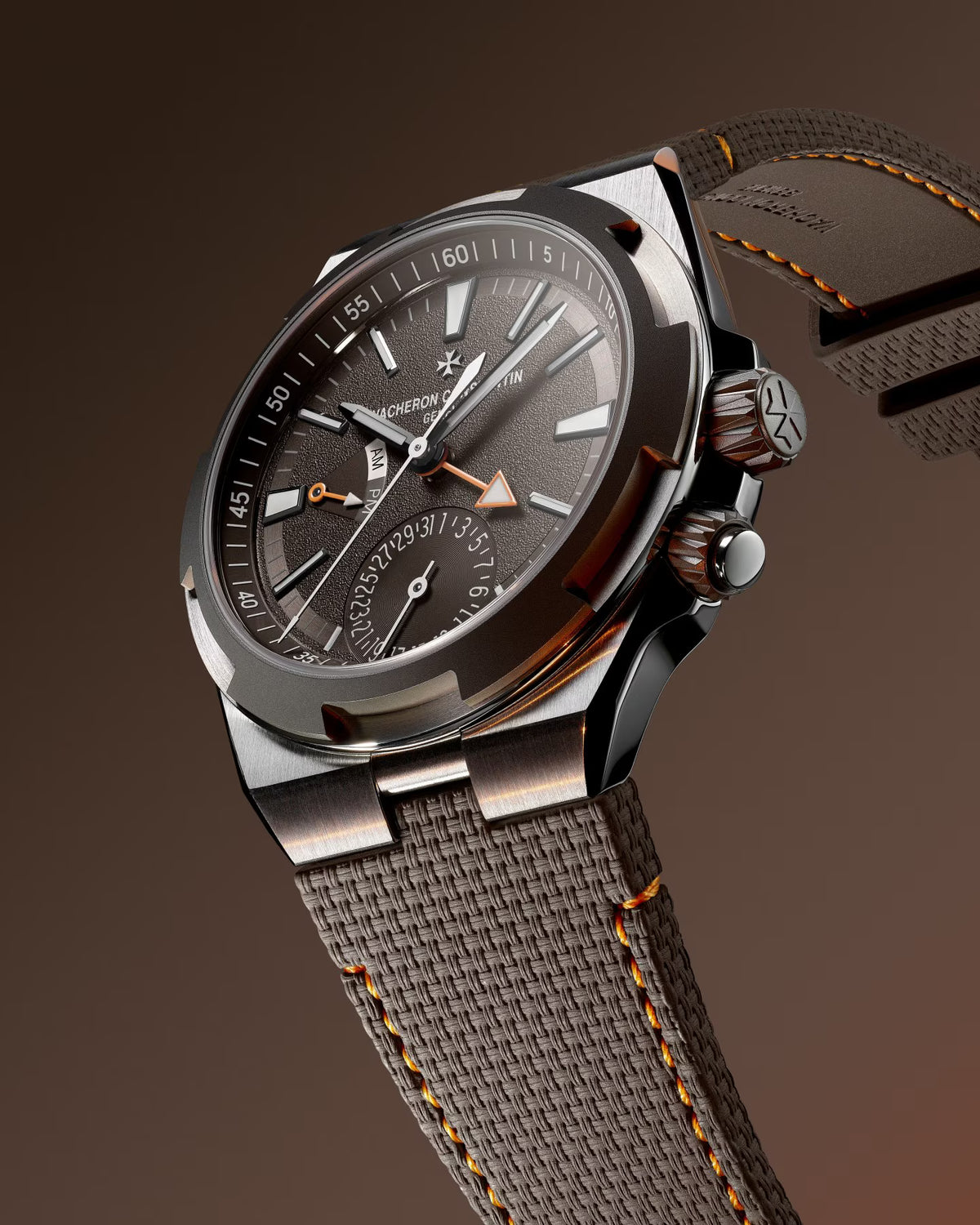 Overseas Dual Time Cardinal Points South | 41mm, Titanium, Fabric, Brown Dial - image 2