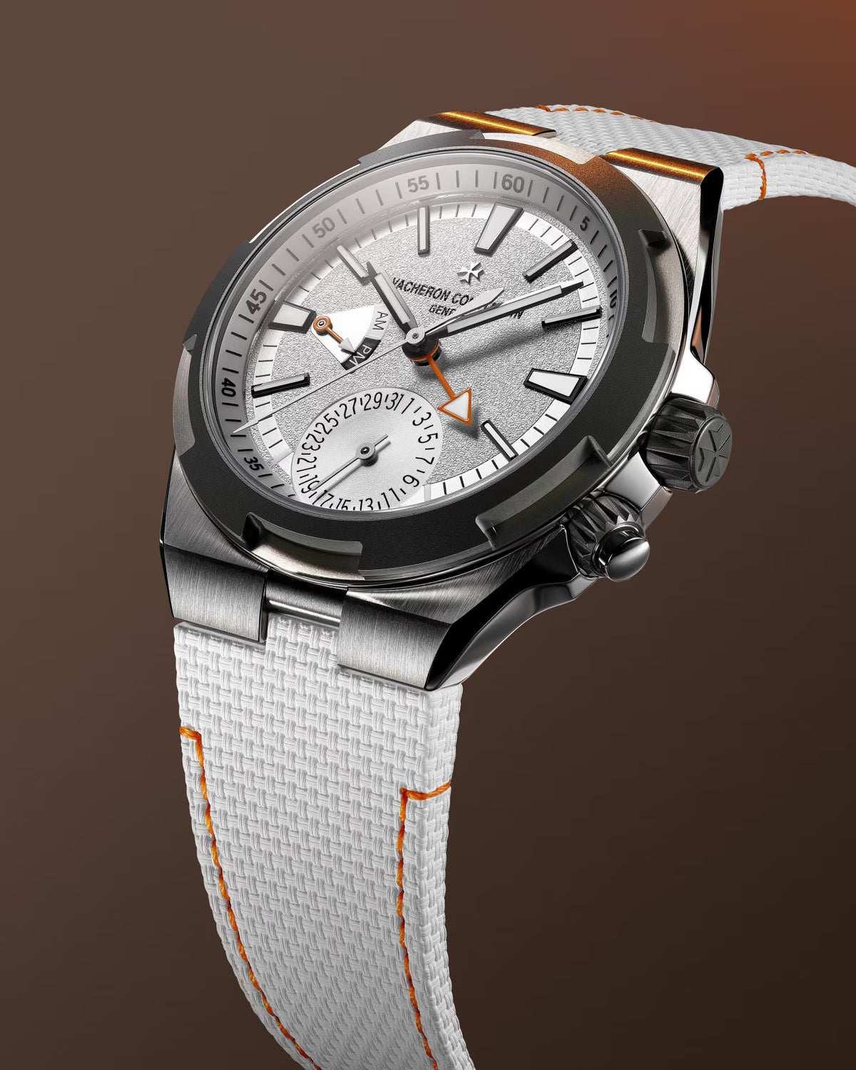 Overseas Dual Time Cardinal Points North | 41mm, Titanium, Fabric, White Dial - image 2