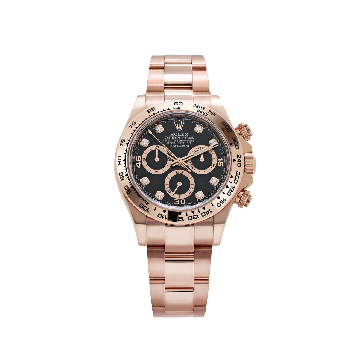 Rolex Daytona 116505 Rose Gold Black Diamond Dial