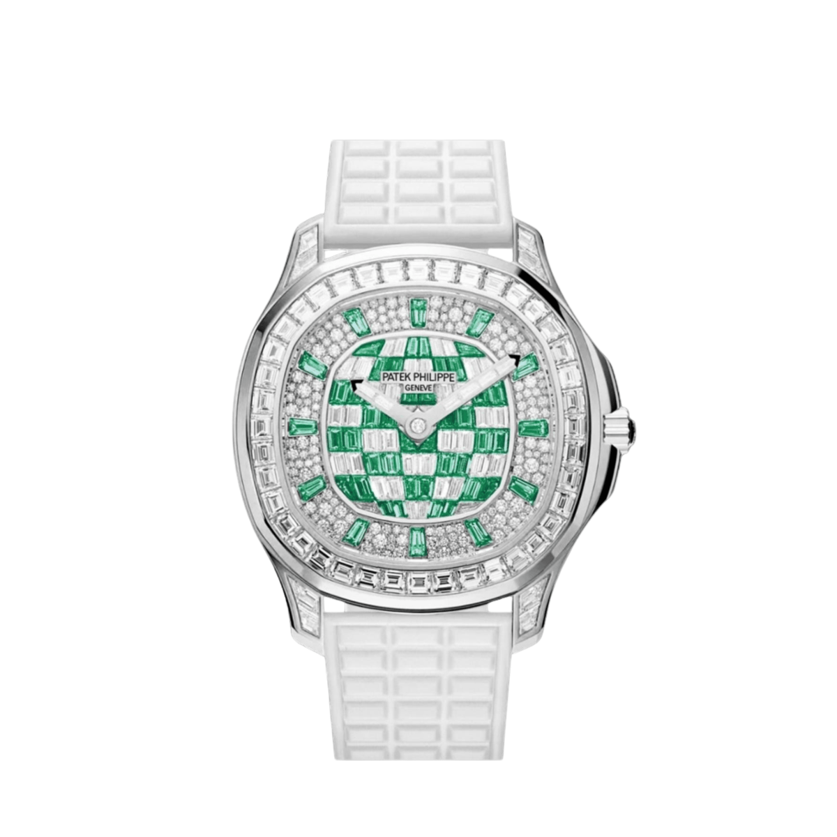 Patek Philippe Aquanaut Luce 5062/450G-010 'Haute Joaillerie' White Gold Diamond Emerald Dial