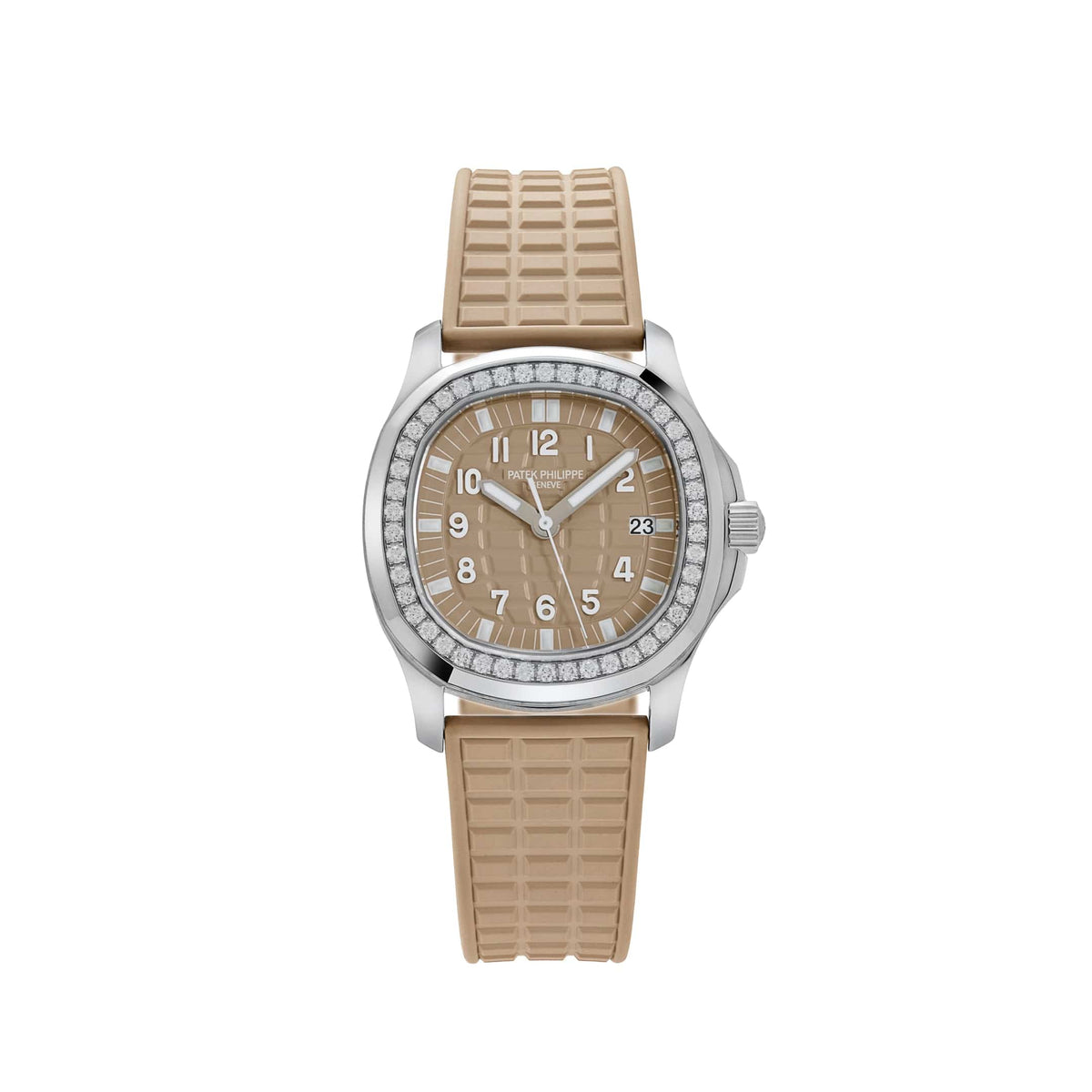 Patek Philippe Aquanaut Luce 5067A-020 'Ladies' Stainless Steel Honey Beige Dial Diamond Bezel