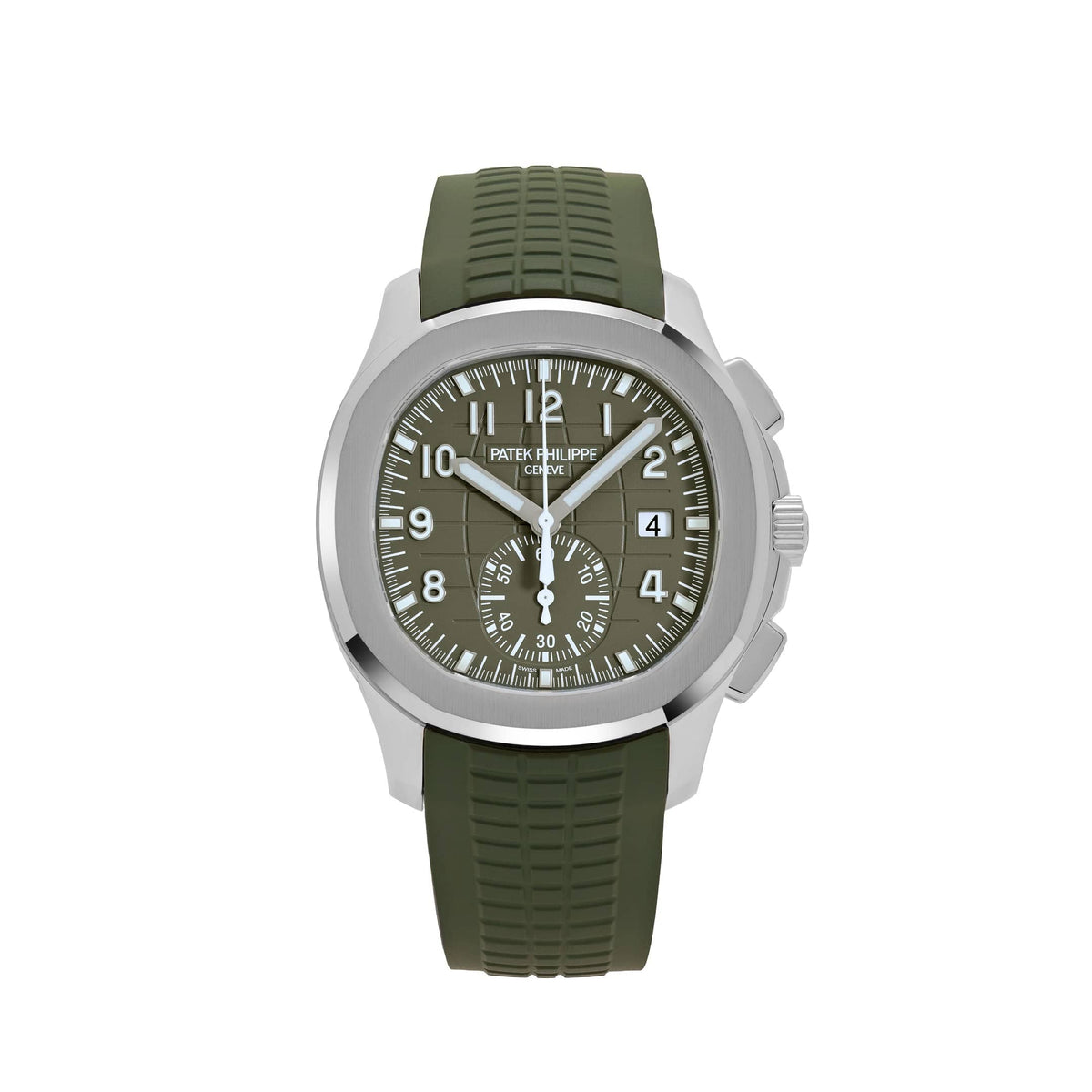Patek Philippe Aquanaut 5968G-010 Chronograph White Gold Khaki Green Dial (2021)