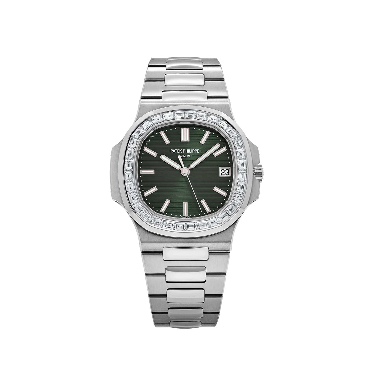 Patek Philippe Nautilus 5711/1300A Stainless Steel Green Dial Diamond Bezel