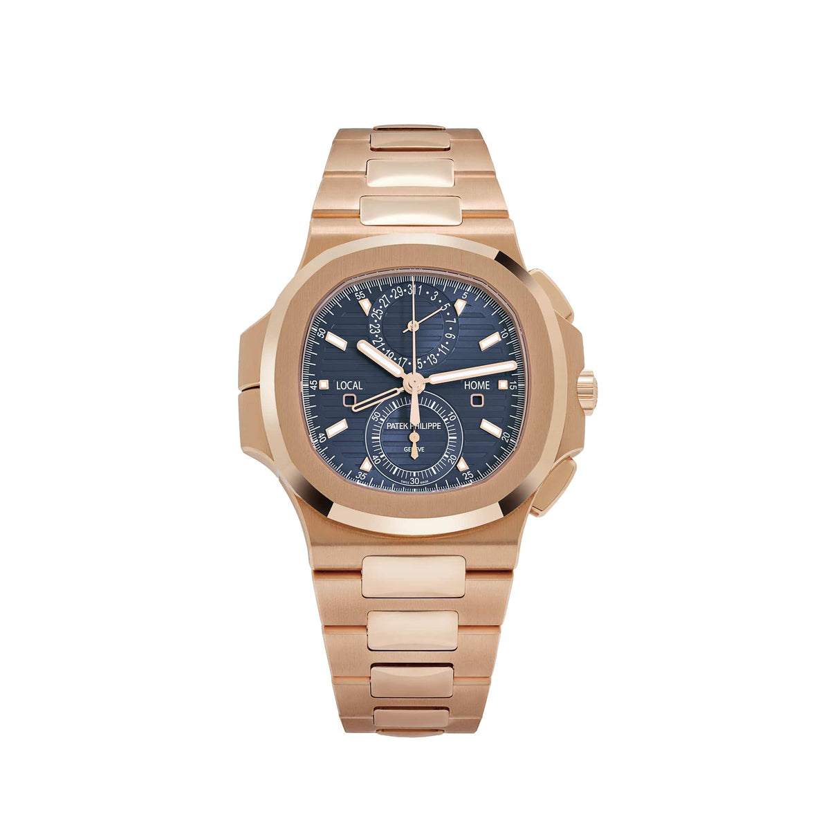 Patek Philippe Nautilus 5990/1R-001 Travel Time Flyback Chronograph Rose Gold Blue Dial (2024)