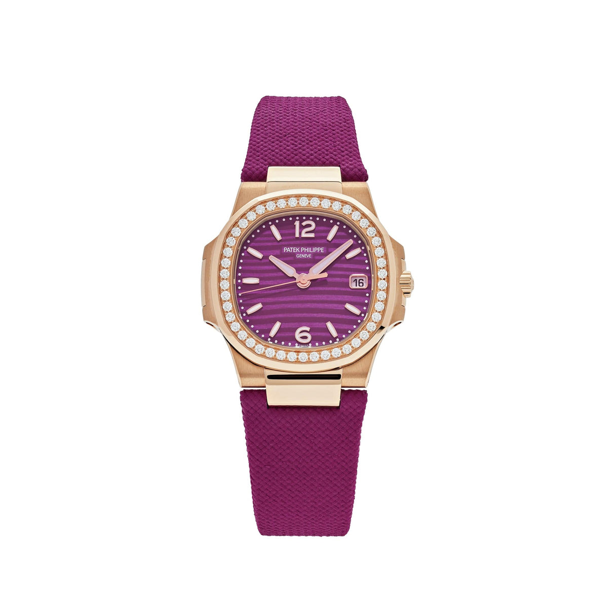 Patek Philippe Nautilus 7010R-013 'Ladies' Rose Gold Purple Dial Diamond Bezel (2026)