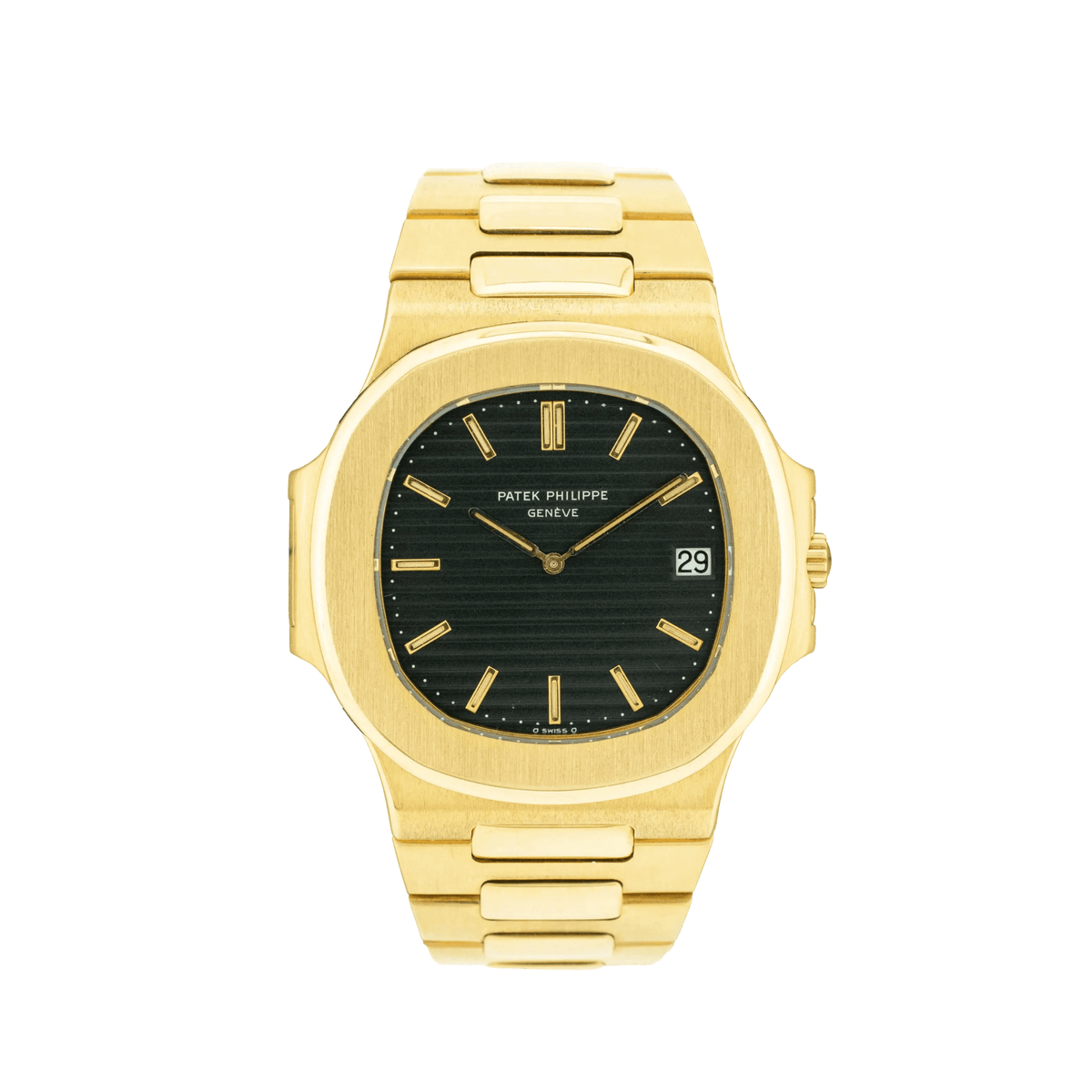 Patek Philippe Nautilus 3700/11 Vintage Yellow Gold Black Ribbed Dial (1983)