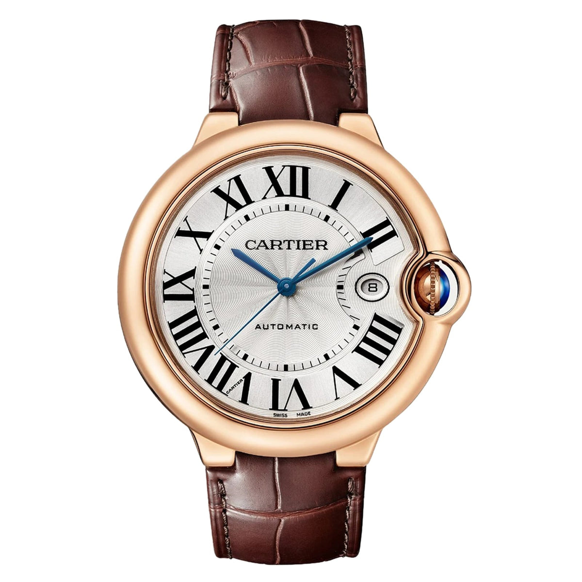 Ballon Bleu de Cartier 42 | 42mm, 18K Rose Gold, Alligator Leather, Silver Dial - image 1