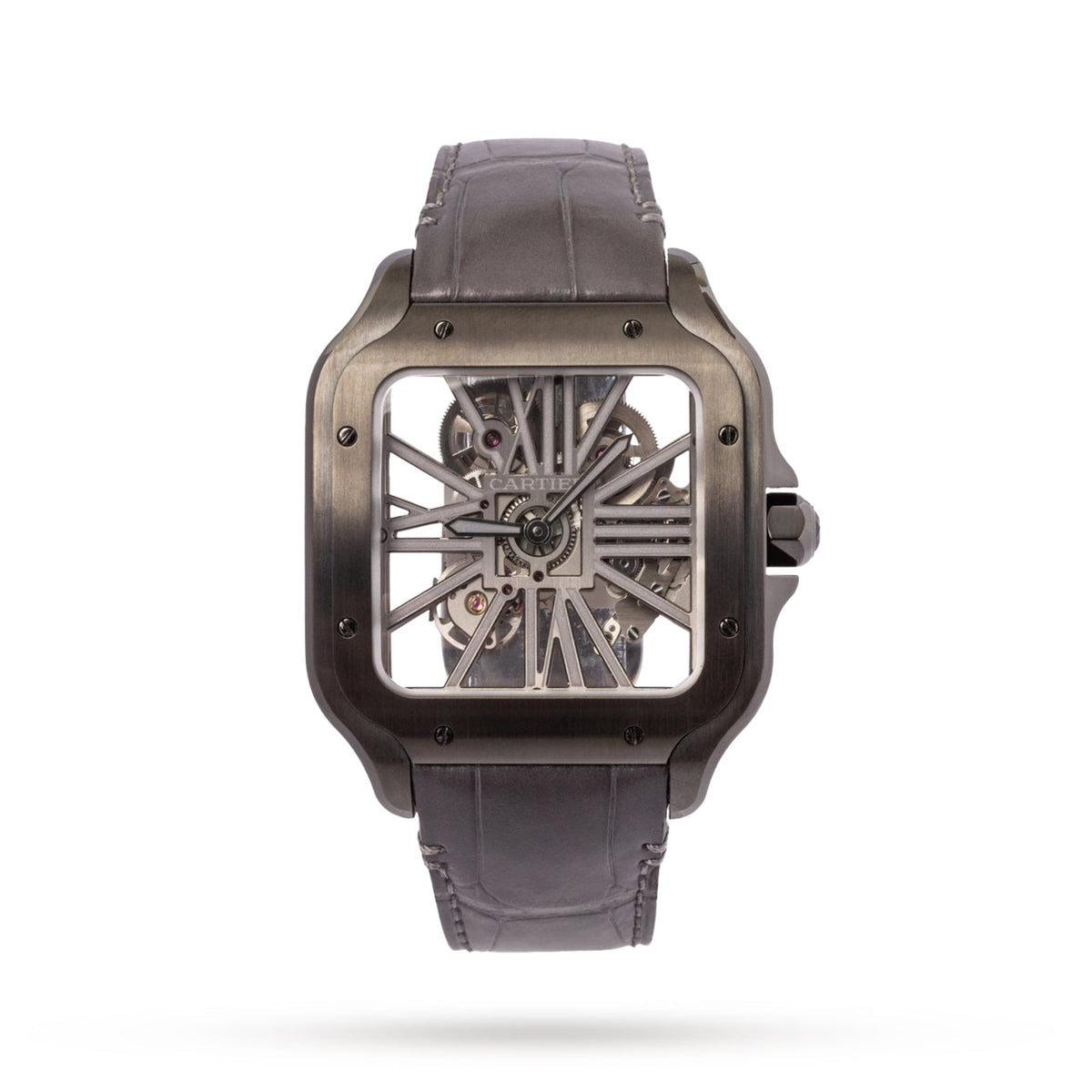 Santos de Cartier Skeleton Large Model | 40mm, Steel, Alligator Leather - image 1