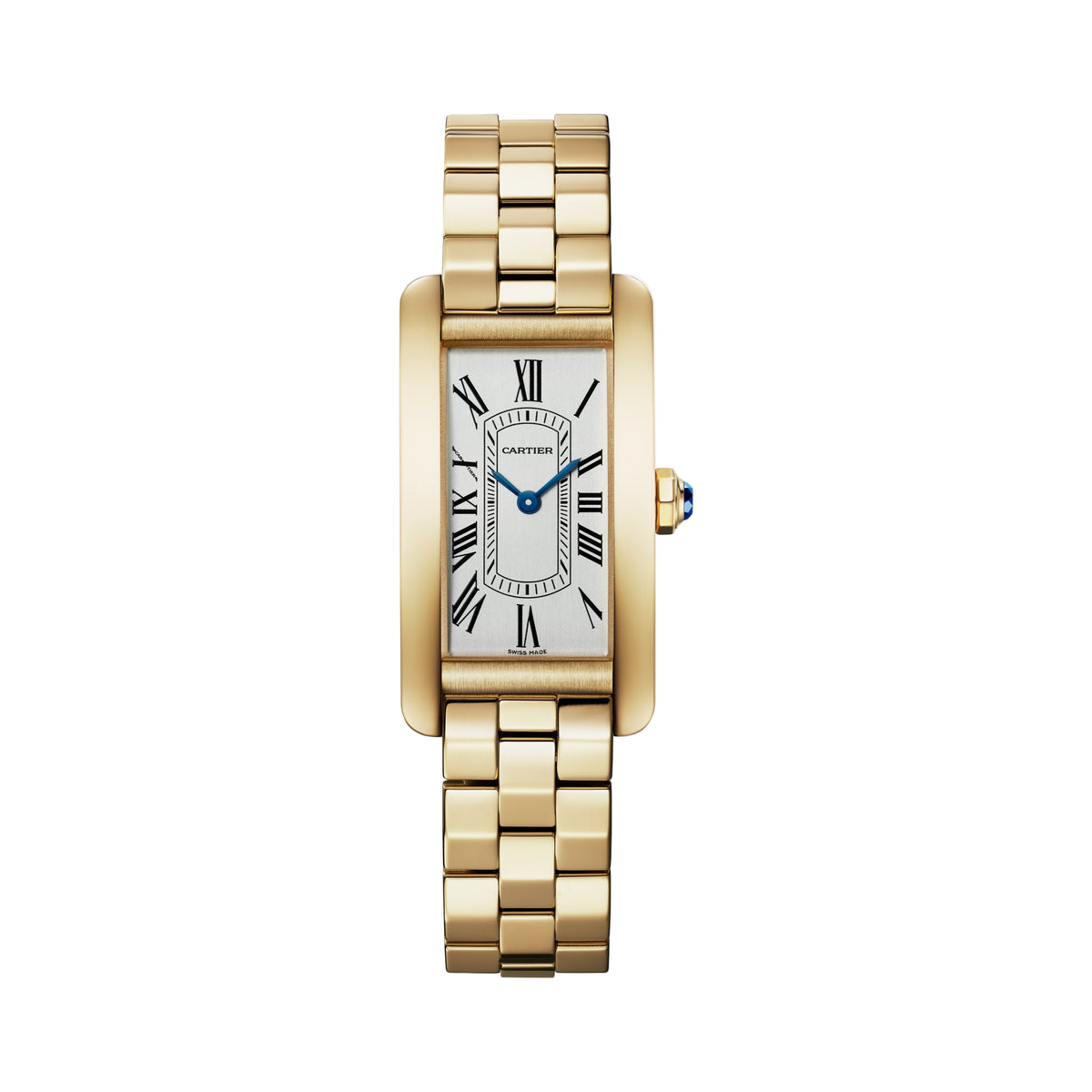 Tank Américaine Small Model | 19.5mm, 18K Yellow Gold, Silvered Dial - image 1