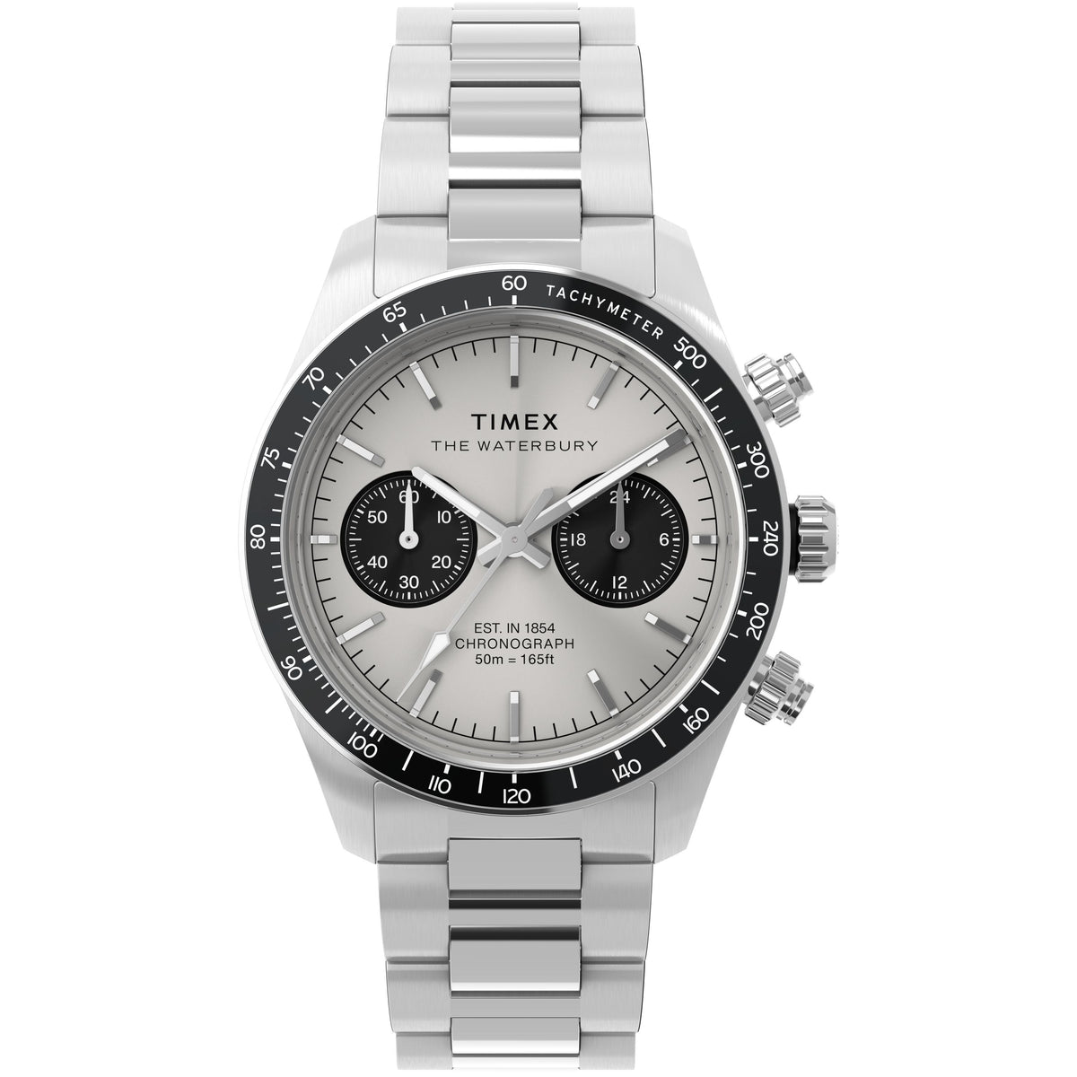 Waterbury Heritage Chronograph | 39mm, Steel, Silver Dial - image 1