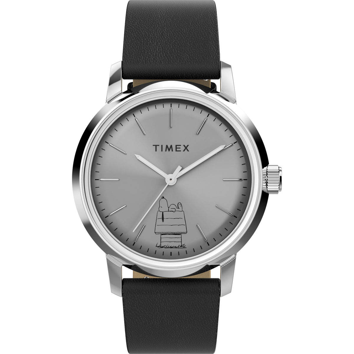 Timex x Peanuts® Marlin® Automatic 75th Anniversary Edition | 40mm, Steel, Leather, Silver Dial - image 1