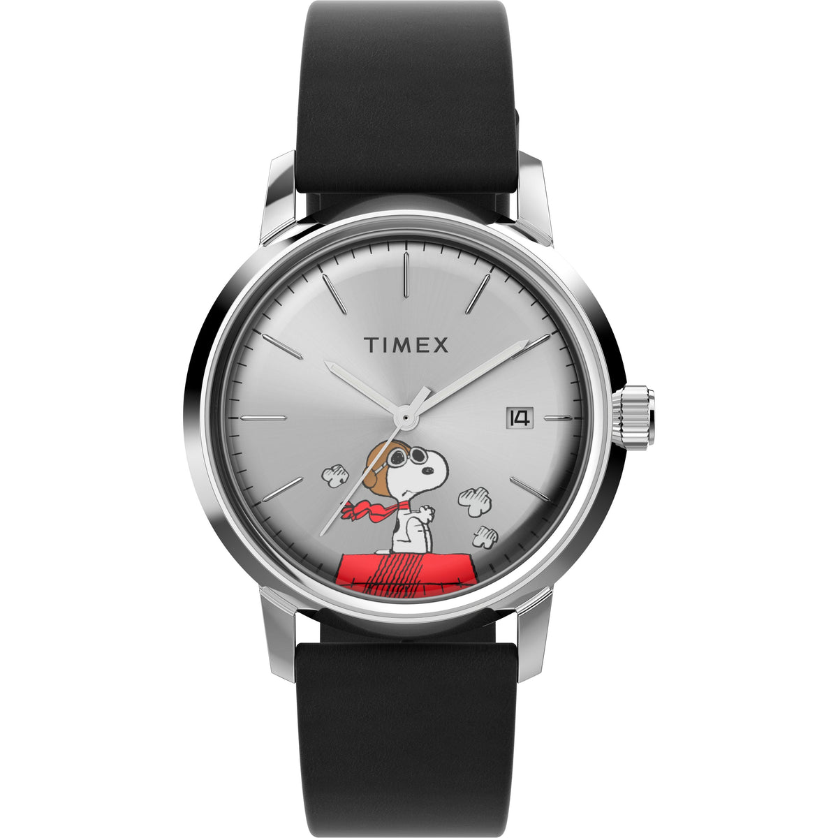 Marlin® Automatic x Peanuts Snoopy Flying Ace | 40mm, Steel, 18K Rose Gold Plated Steel, Silver Dial - image 1