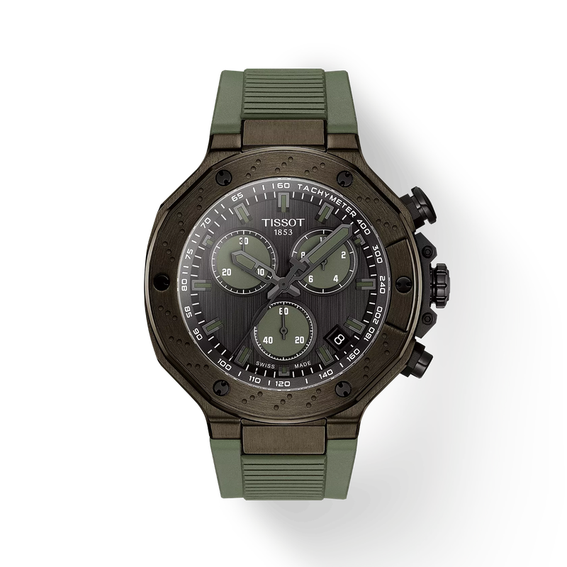 T-Race 45 | 45mm, Steel, Rubber, Olive (green) Dial - image 1