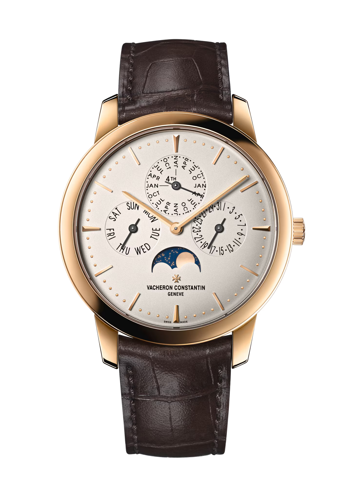 Patrimony Perpetual Calender | 41mm, 18K Rose Gold, Leather, Silver Dial - image 1