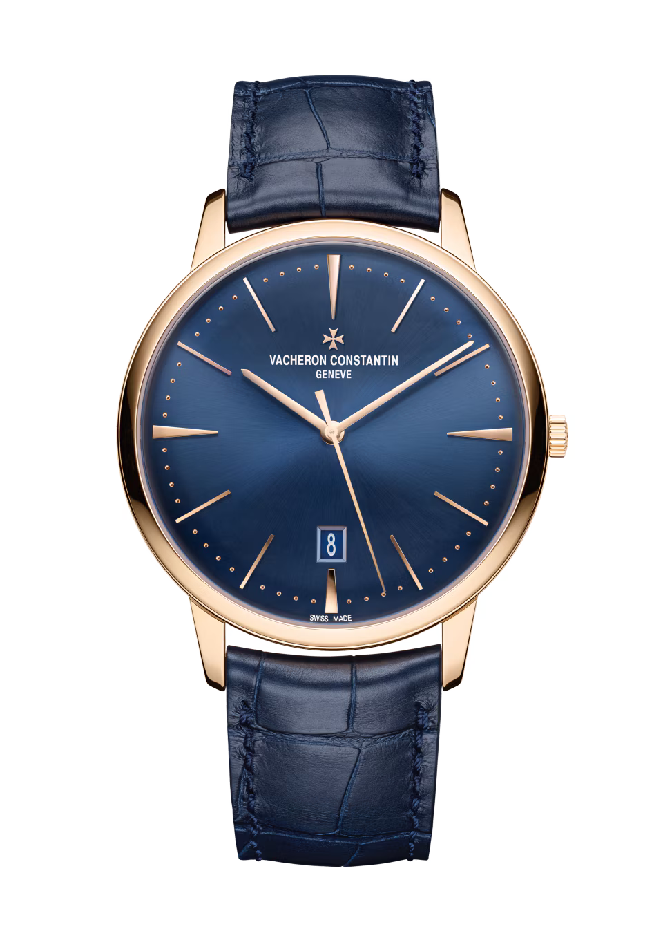 Patrimony Self-Winding 18K | 40mm, 18K Rose Gold, Leather, Blue Dial - image 1