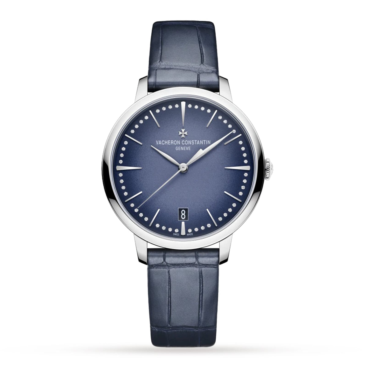 Patrimony Self-Winding | 36.5mm, 18K White Gold, Leather, Blue Dial, Ref. 4110U/000G-B906 - image 1